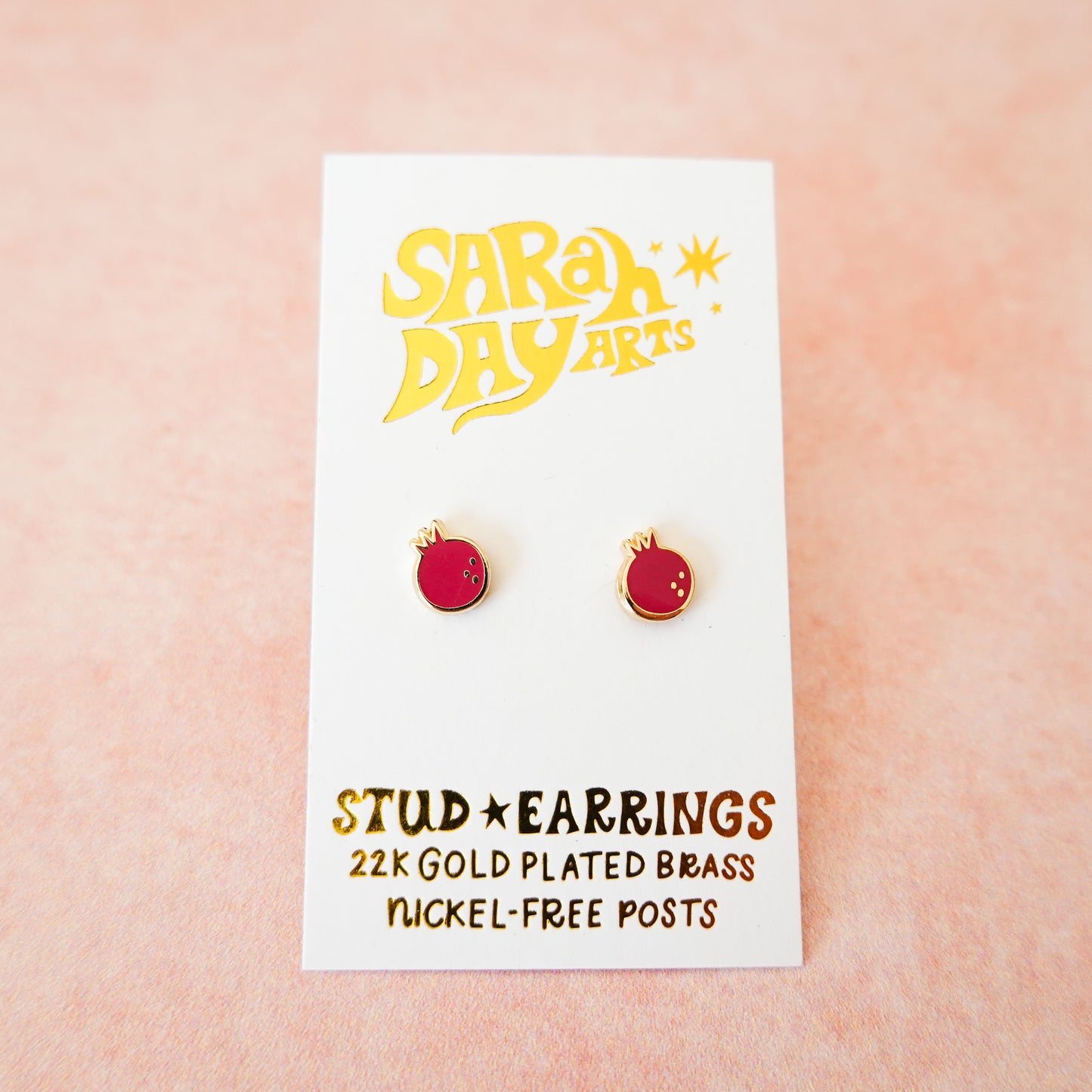 Pomegranate Stud Earrings