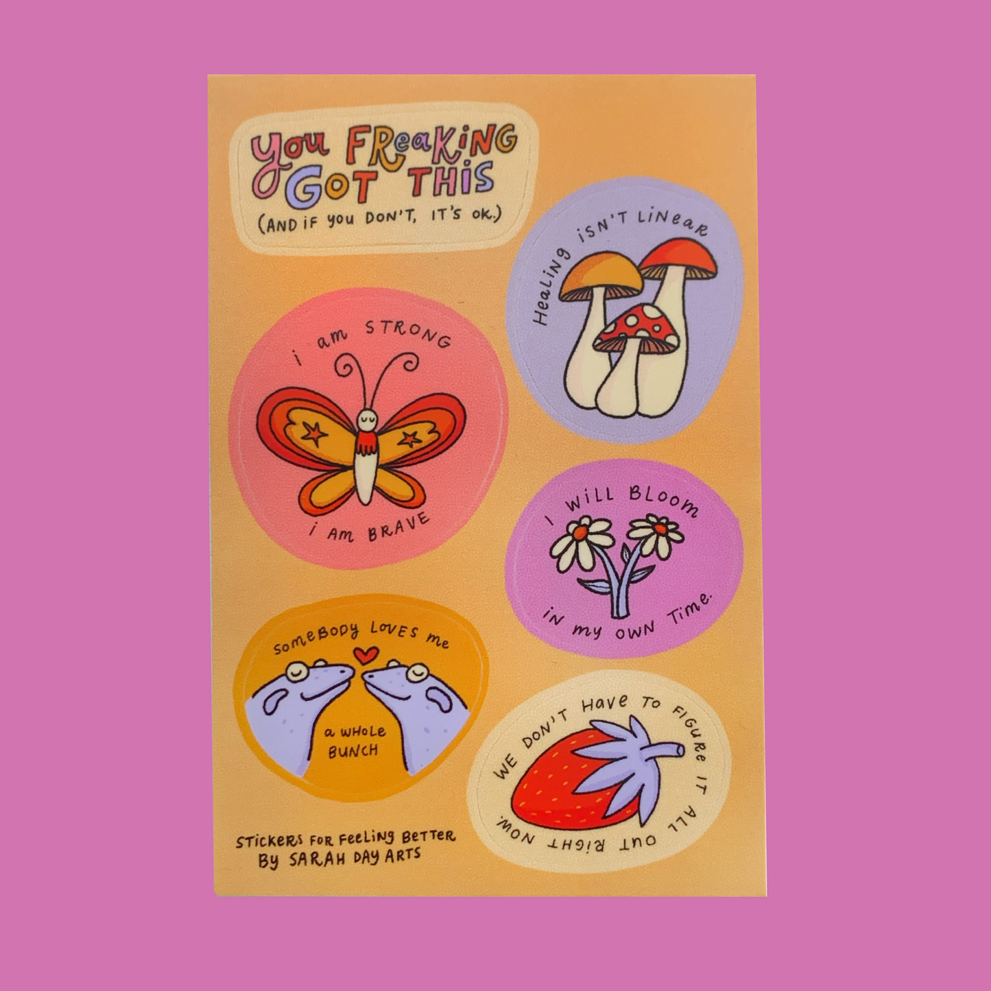 You Got This sticker sheet