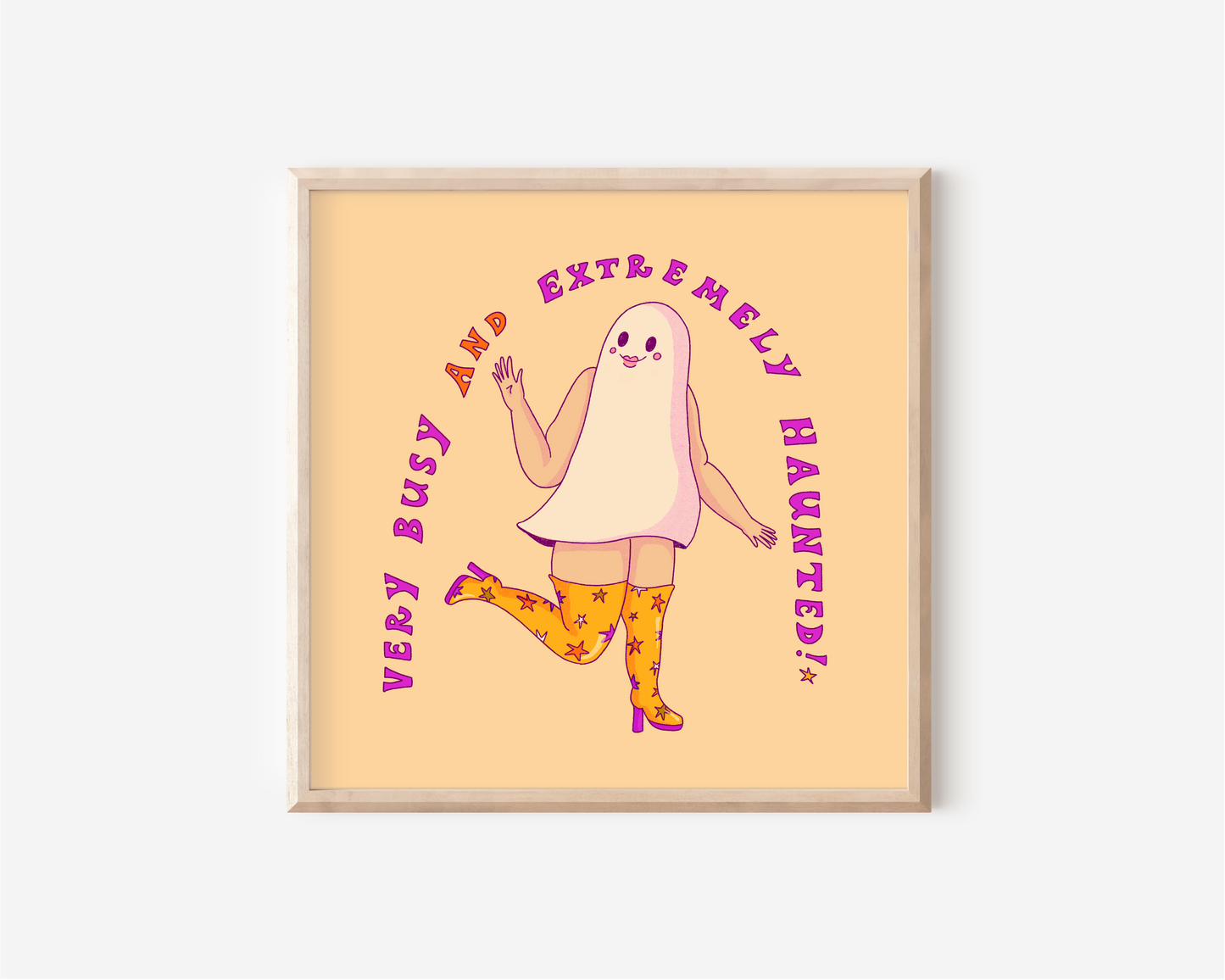 Busy & Haunted 8x8" giclee print
