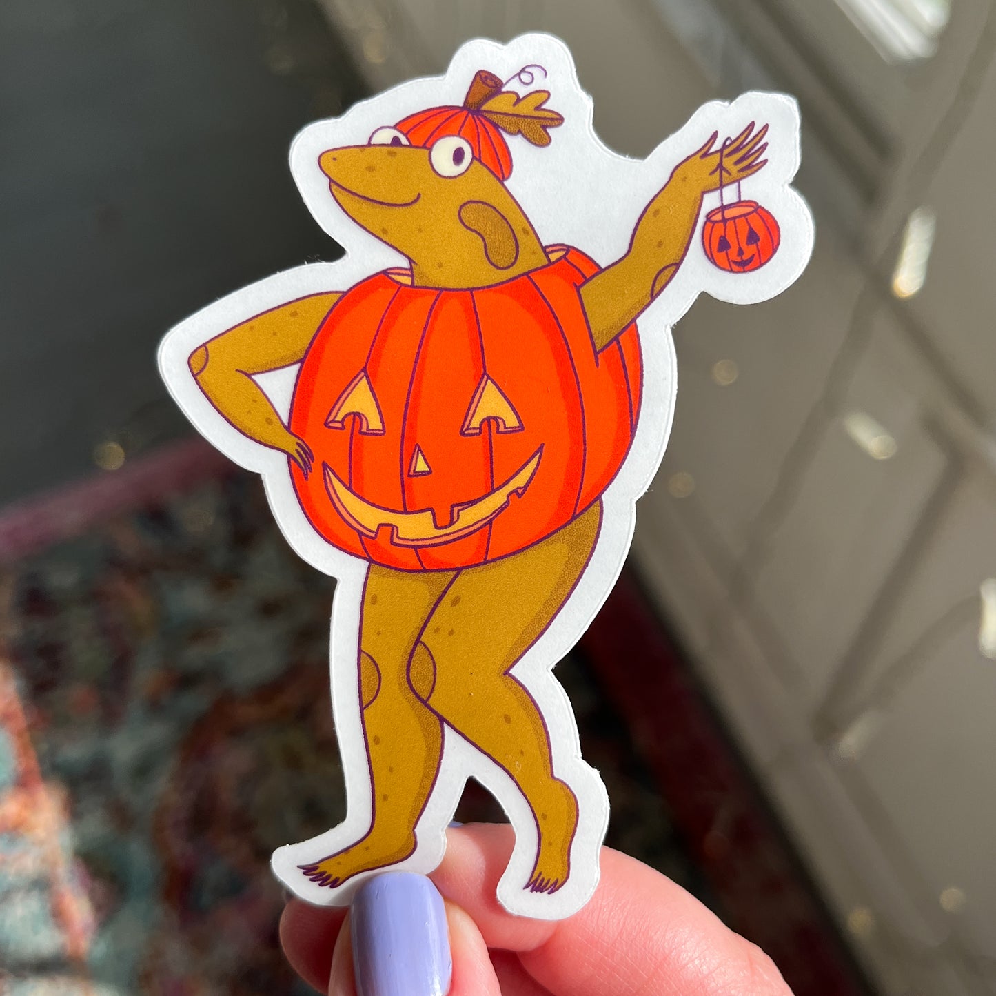 Pumpkin Frog sticker