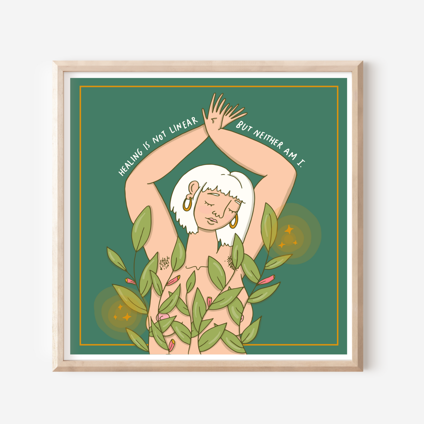 Healing Isn't Linear 8x8" giclee print