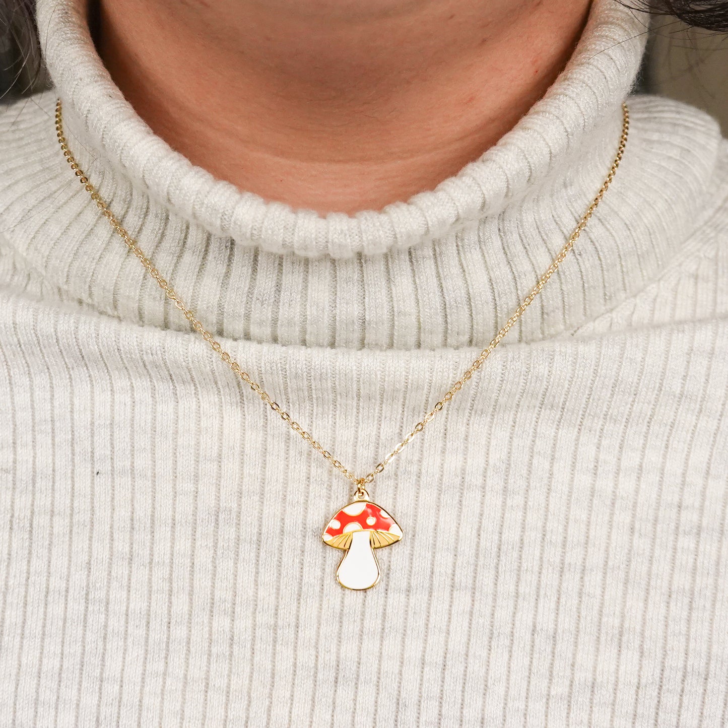 Mini Mushroom Necklace