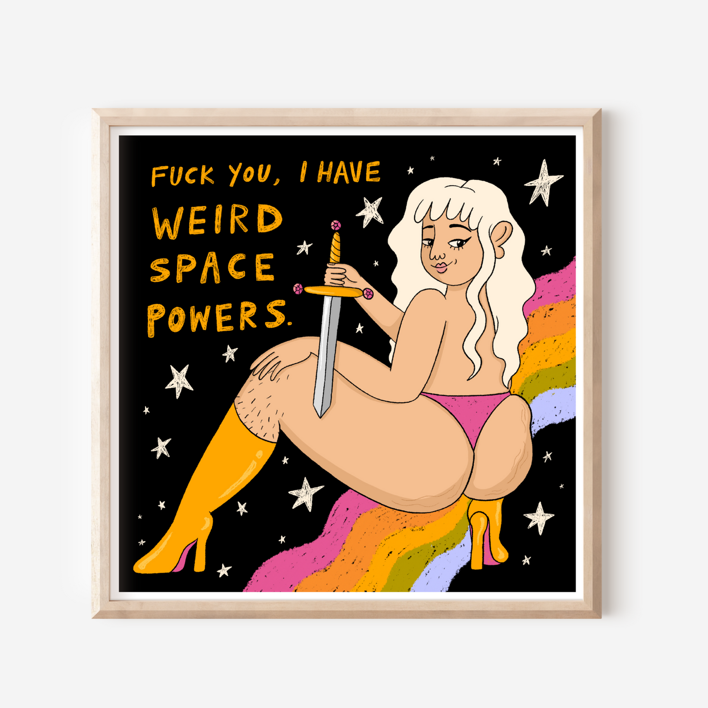 Weird Space Powers 8x8" giclee print