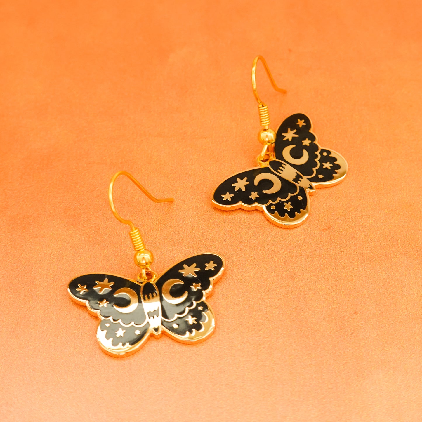 Goth Moth Earrings