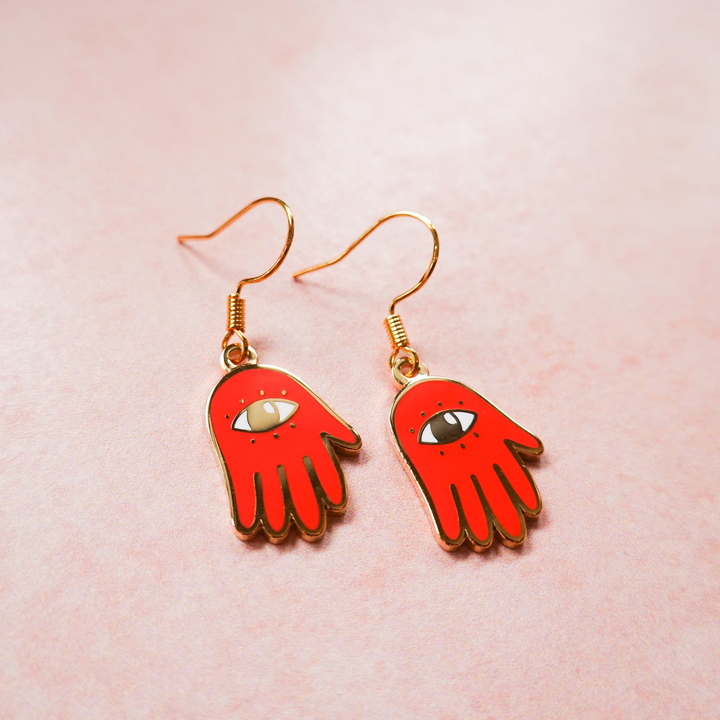 Cherry Hamsa earrings