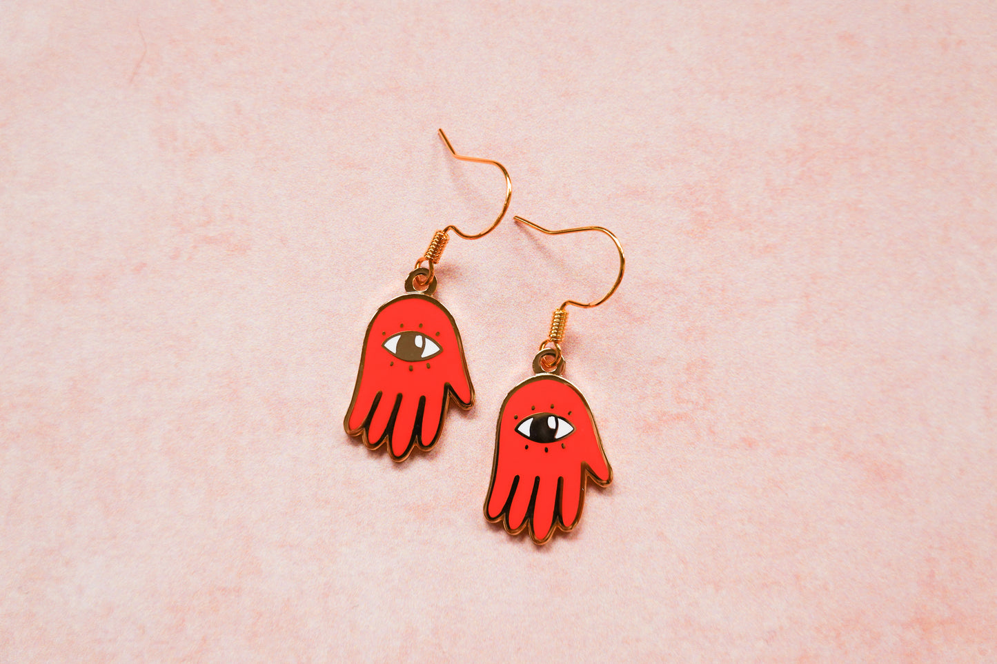 Cherry Hamsa earrings