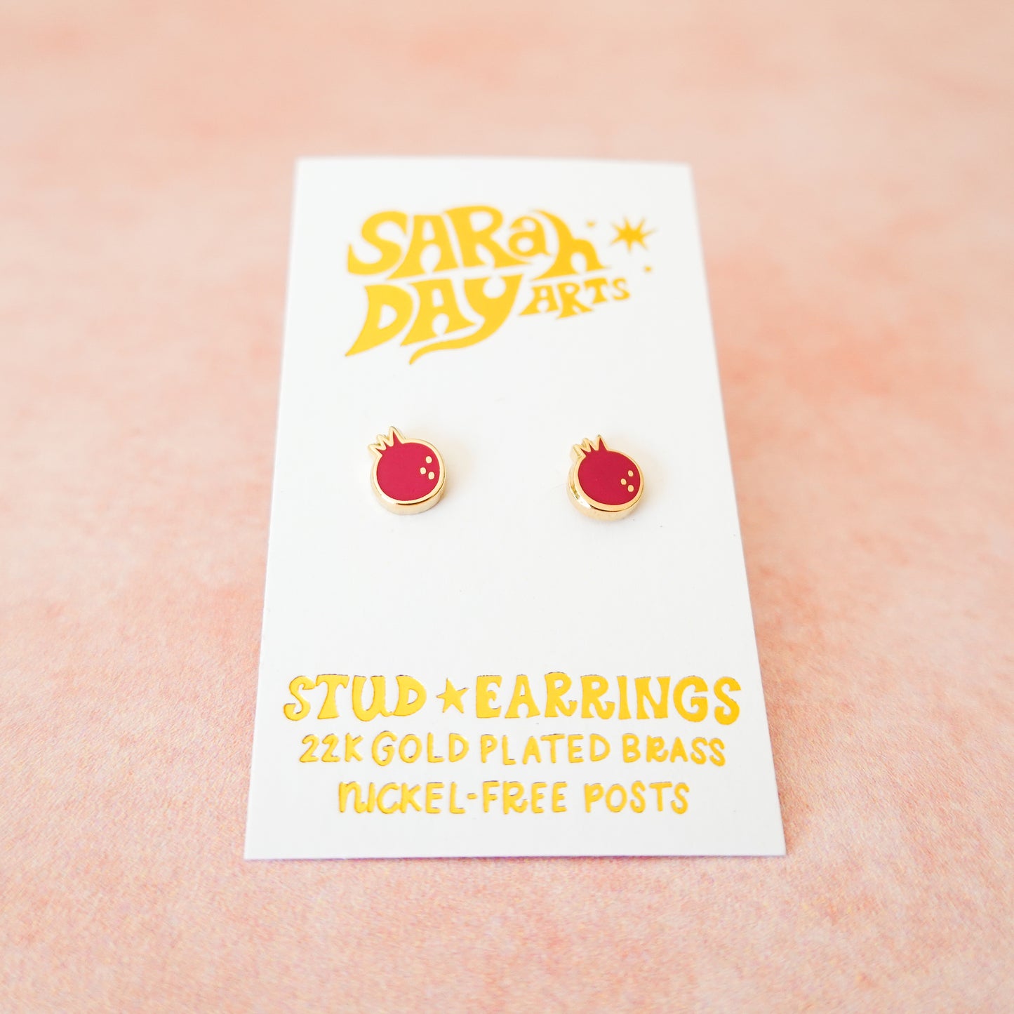 Pomegranate Stud Earrings