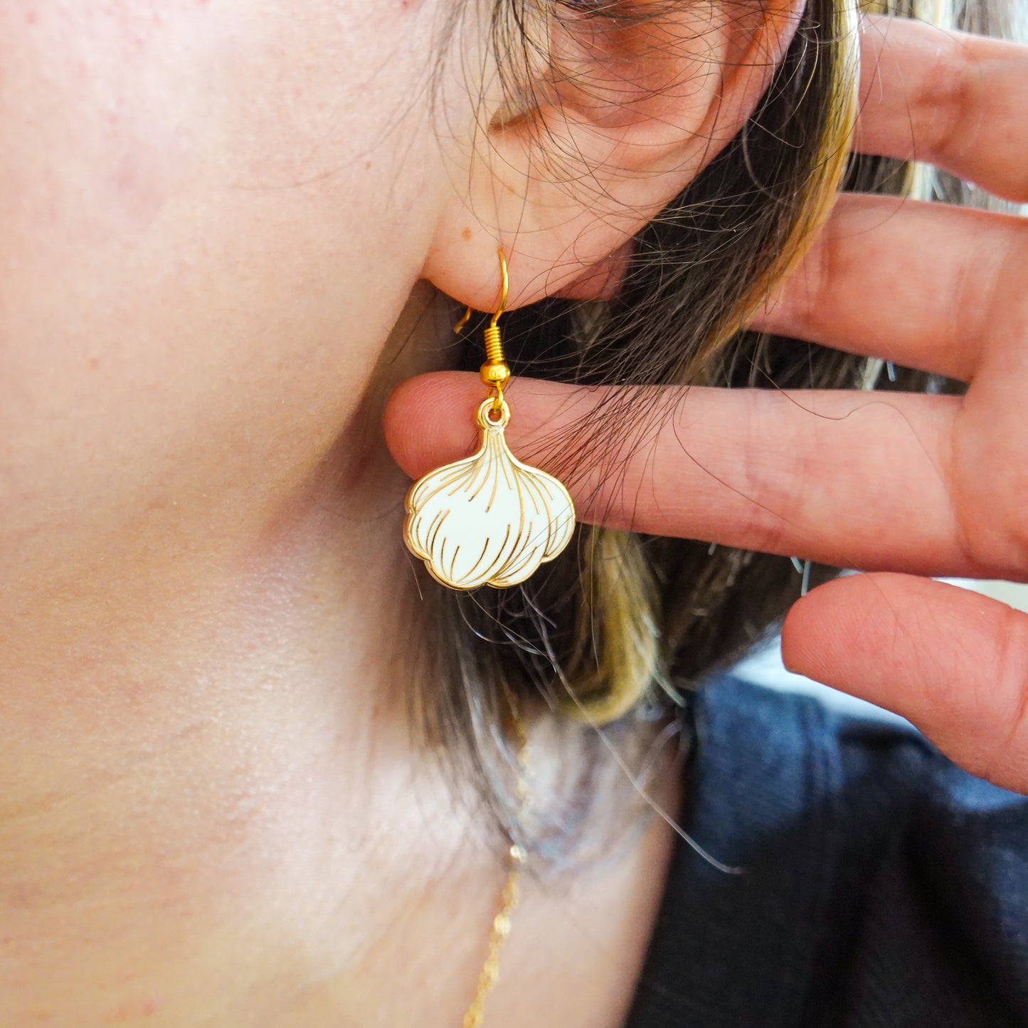 Garlic earrings