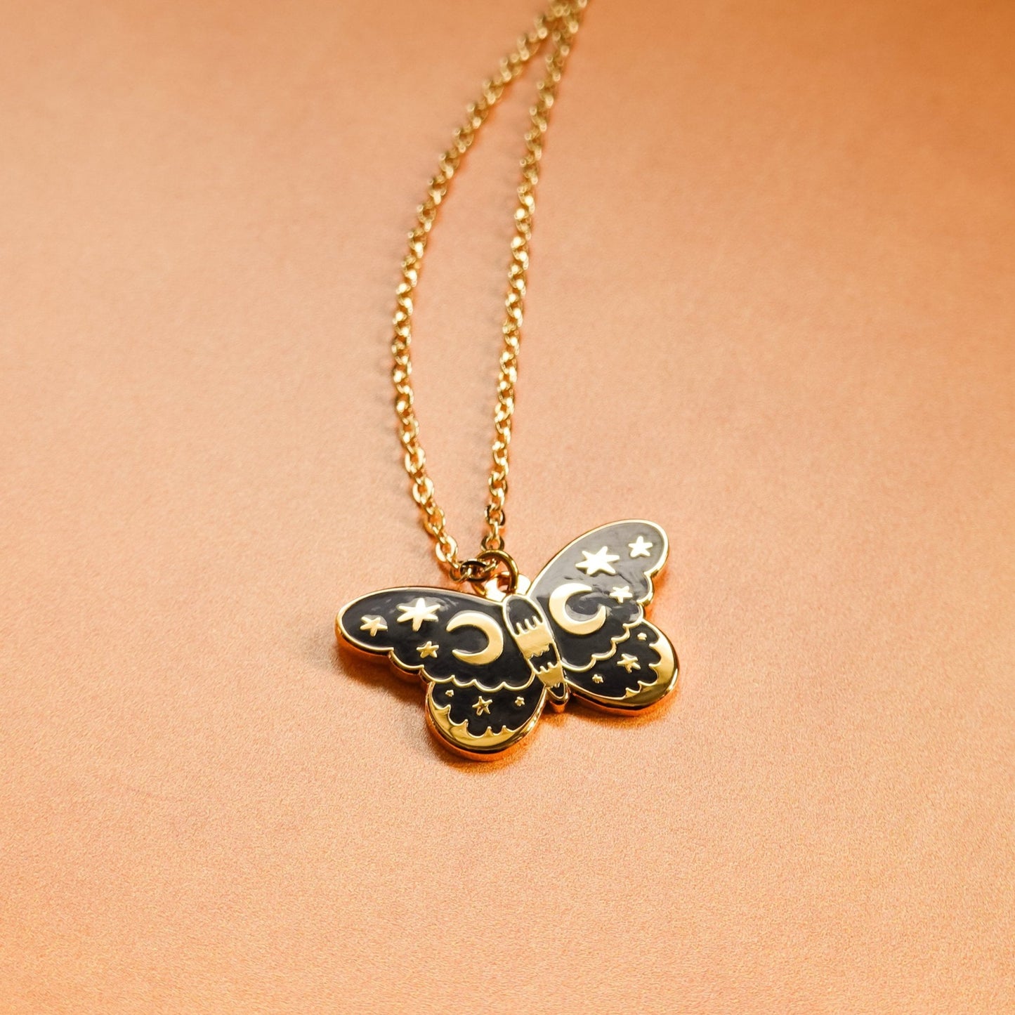 Goth Moth necklace