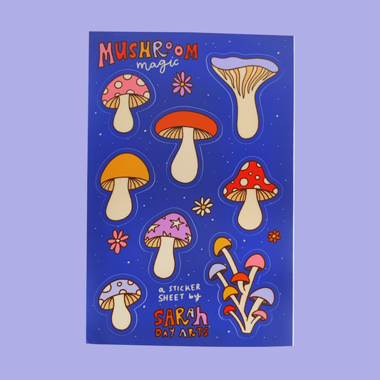 Mushroom Magic sticker sheet