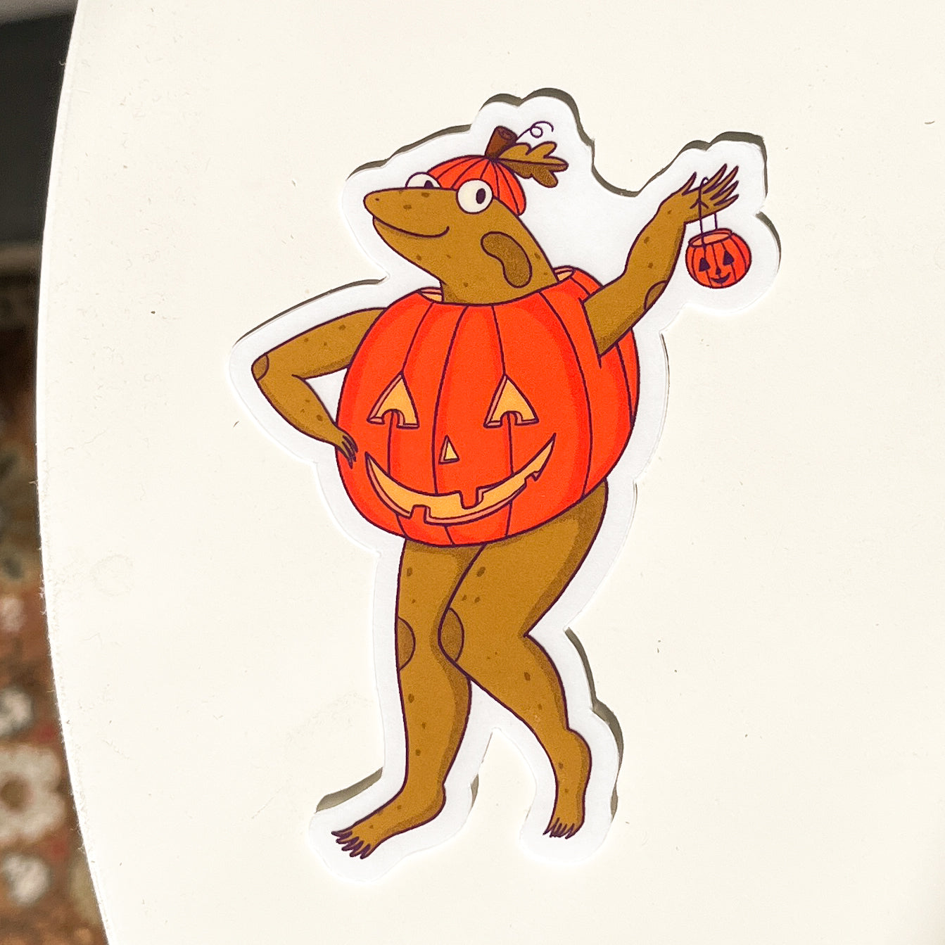 Pumpkin Frog sticker